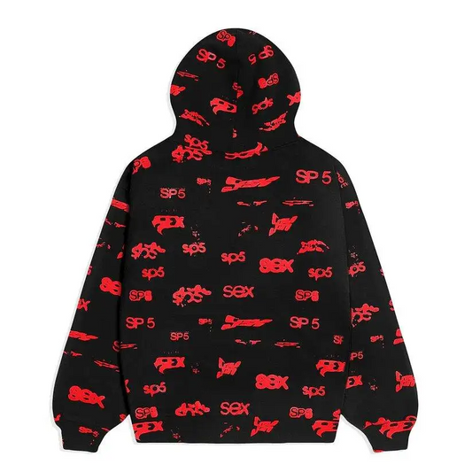 Black Sex Aop Hoodie