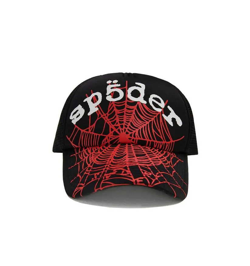 Sp5der Black OG Web Trucker Hat