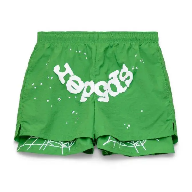 Sp5der Green Web Double Layer Short