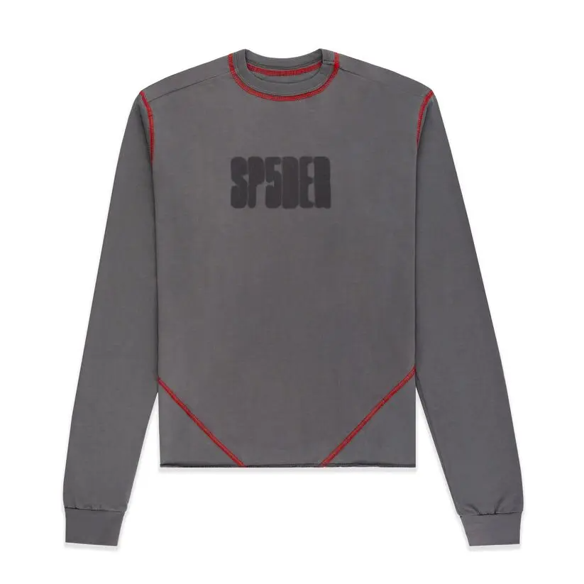 Taupe Sp5der Contrast Stitch LS