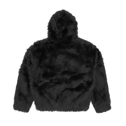 VESTE À CAPUCHE EN FOURRURE CORTEIZ NOIR