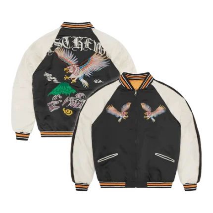 VESTE RÉVERSIBLE CORTEIZ SATIN SOUVENIR NOIR