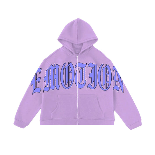 Mixed Emotion Logo Signature Purple Hoodie