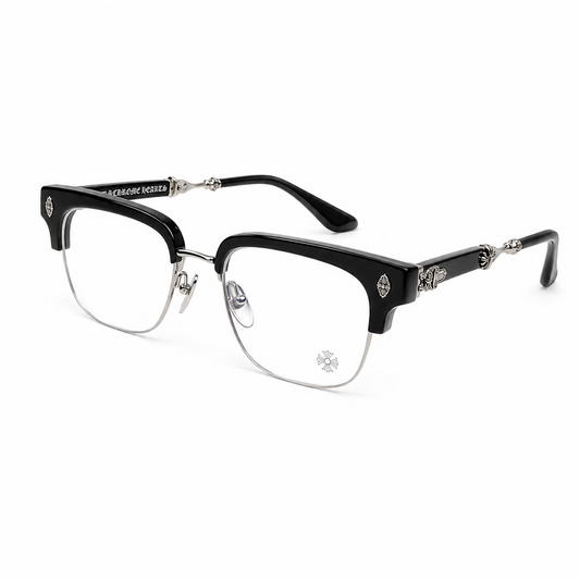Chrome Hearts Clubmaster Black Silver Glasses