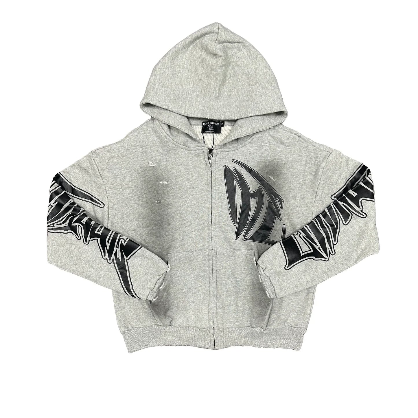 Mixed Emotion Faded Grey Hoodie