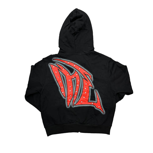 Mixed Emotion Brand Graffiti Black Hoodie
