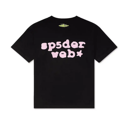 BLACK/PINK SP5DER WEB TEE