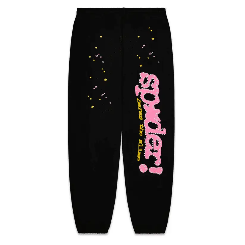 Black Sp5der Sweatpant