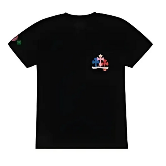 Multi Color Cross Black Shirt