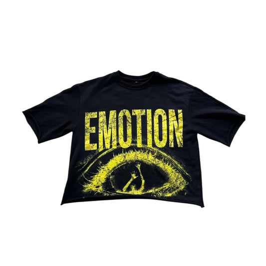 Mixed Emotion Brand Eye Graphic black  Shirt