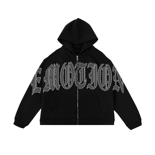 Mixed Emotion Logo Signature Black Hoodie