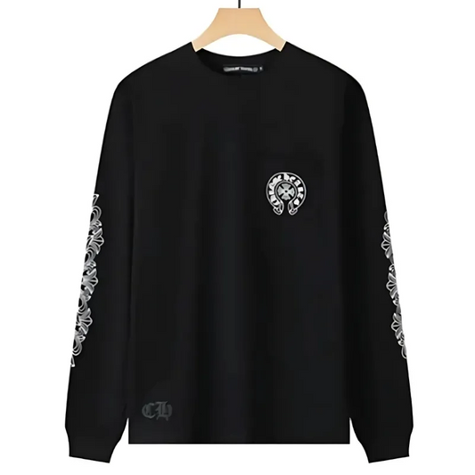 Los Angeles  Horseshoe Logo Black Sweatshirt