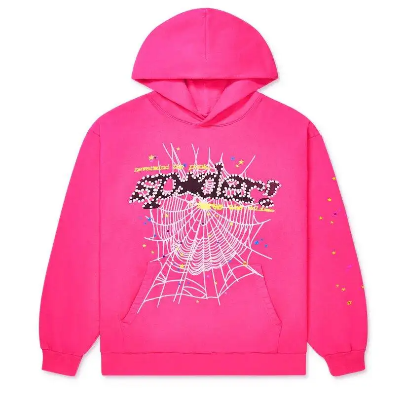 Magenta Sp5der Hoodie Pink