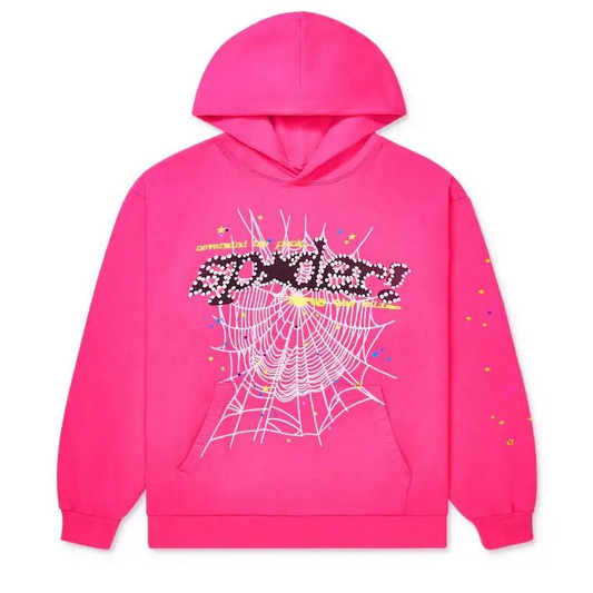 Magenta Sp5der Hoodie Pink