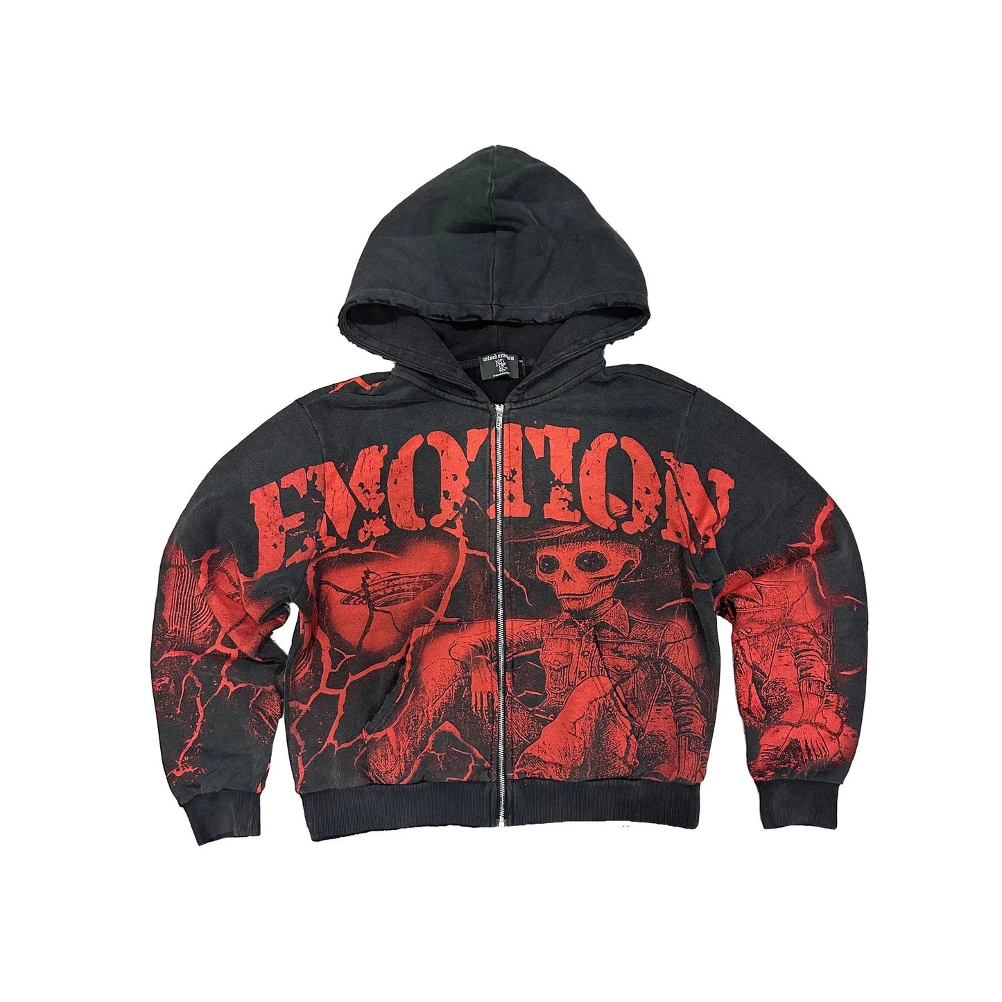 Mixed Emotion Brand skeleton  red Hoodie