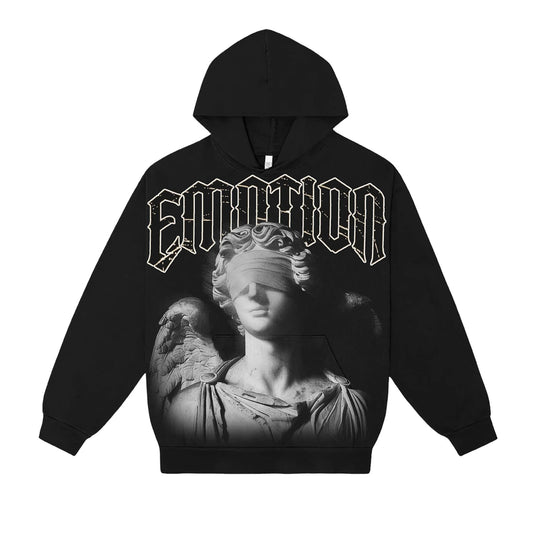 Mixed Emotion Brand Acid Blinded black Hoodie