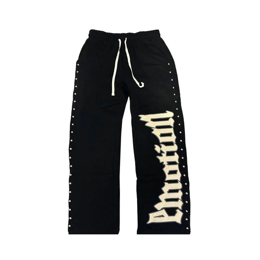 Mixed Emotion Brand Black Crown Sweatpants