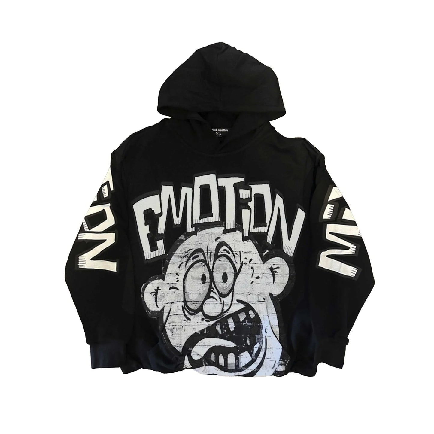 Mixed Emotion Brand Monster Cropped Black Hoodie