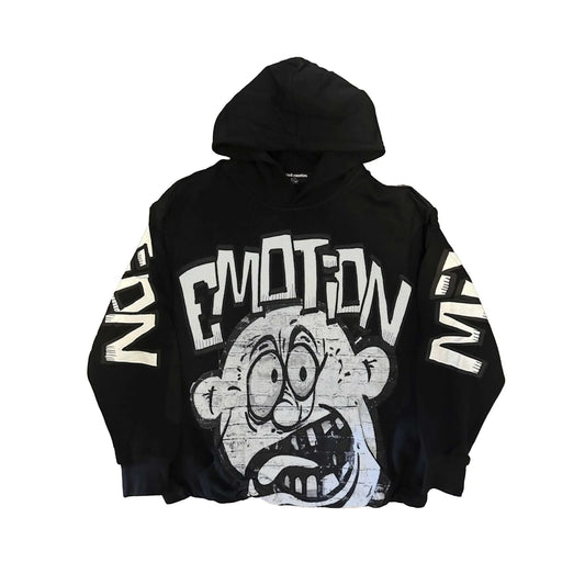 Mixed Emotion Brand Monster Cropped Black Hoodie