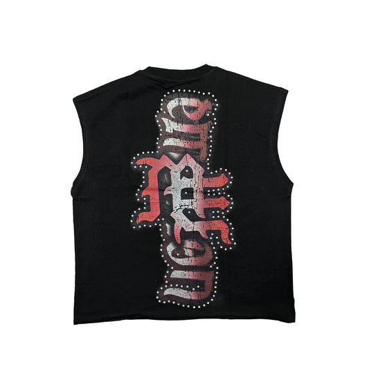 Mixed Emotion Brand Angel black Sleeveless Shirt