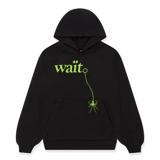 Sp5der Black Wait Hoodie