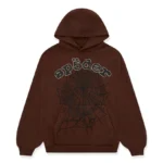 Sp5der Brown OG Web Hoodie