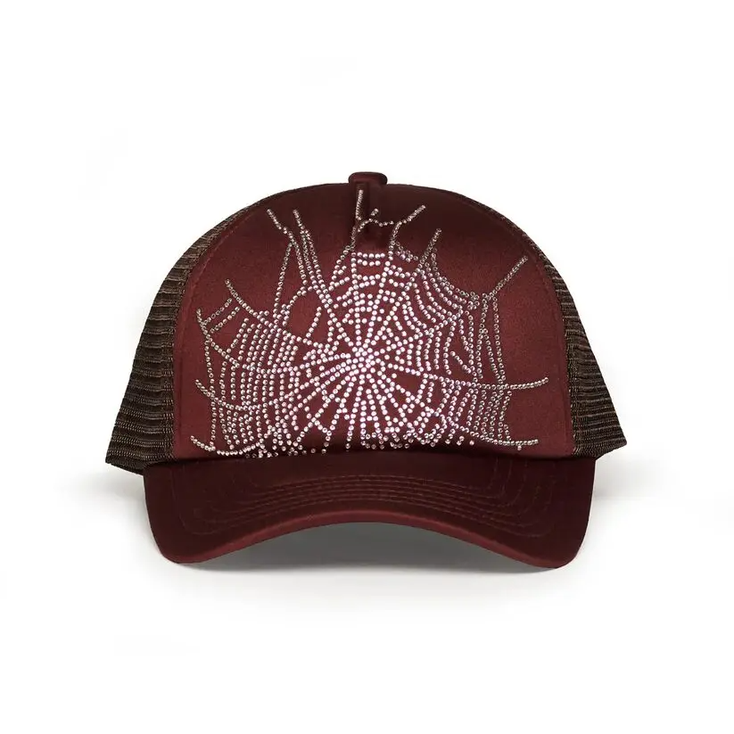 Sp5der Brown Web Trucker Hat