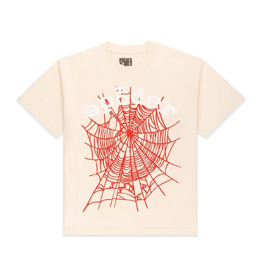 Sp5der Cream Legacy Logo Hw Tee