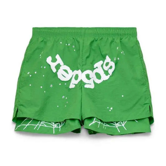 Sp5der Green Web Double Layer Short