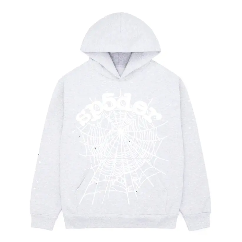 Sp5der OG Web Heather Grey Hoodie