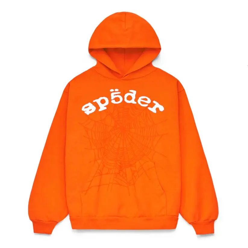 Sp5der Orange OG Web Hoodie