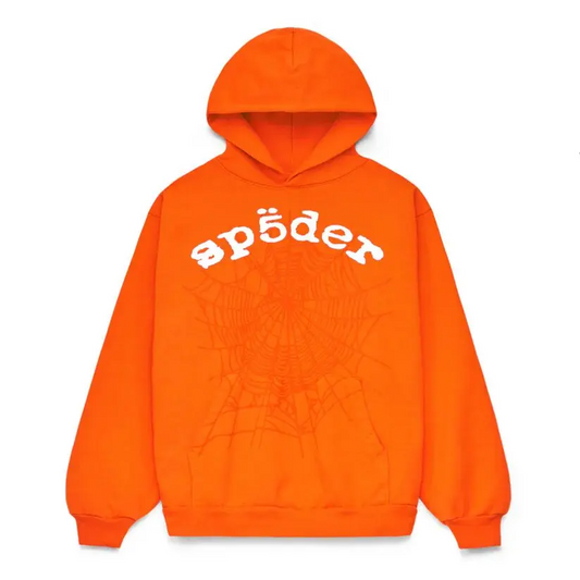Sp5der Orange OG Web Hoodie