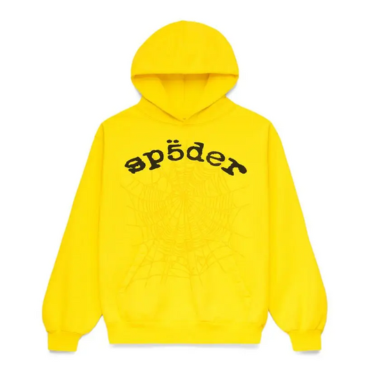 Sp5der Yellow OG Web V2 Hoodie