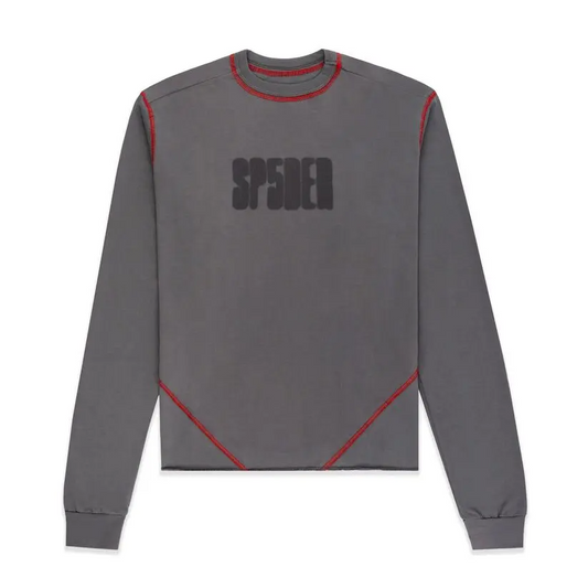 Taupe Sp5der Contrast Stitch LS