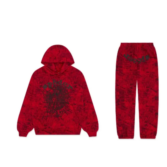 Sp5der Red OG Tree Tracksuit