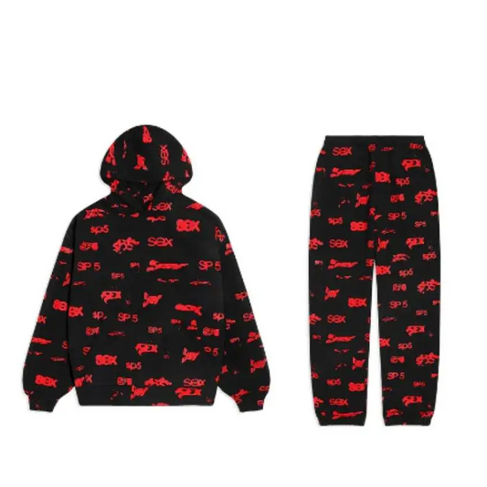Sp5der Black 5ex AOP Tracksuit