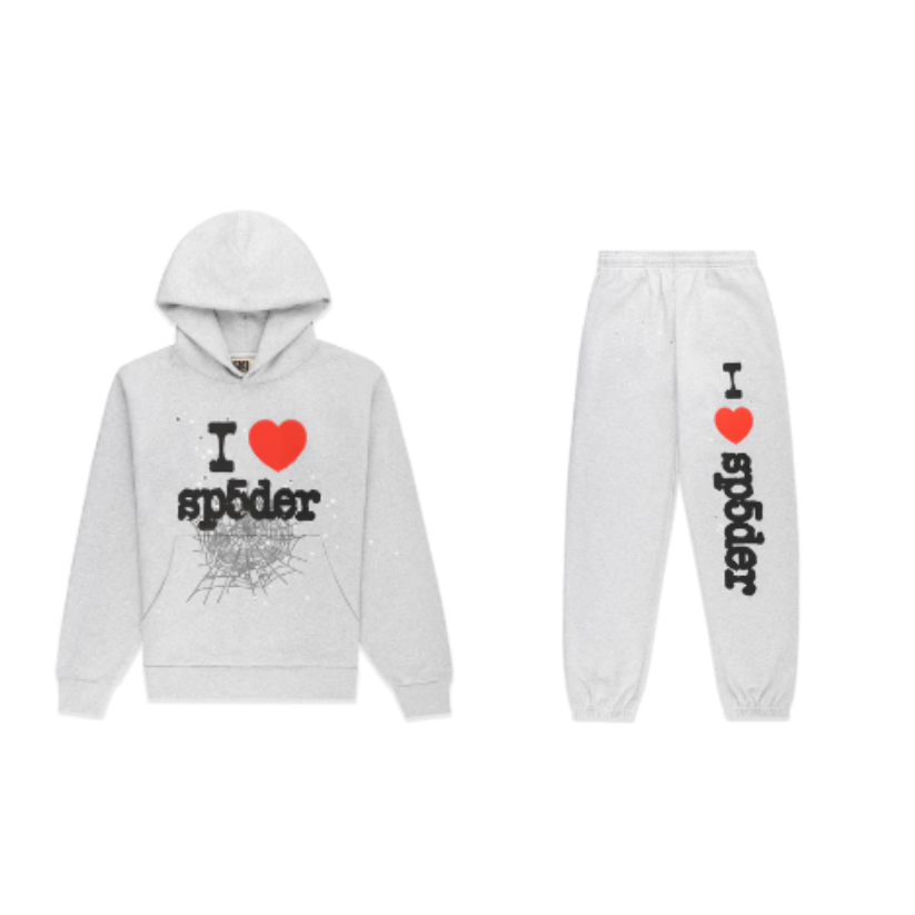 Sp5der Heather Grey Souvenir Tracksuit