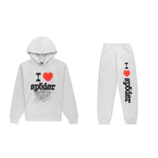Sp5der Heather Grey Souvenir Tracksuit