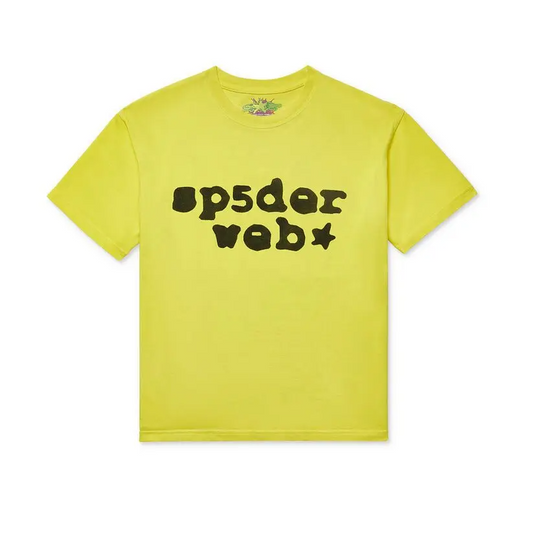 Yellow Black Sp5der Web Tee