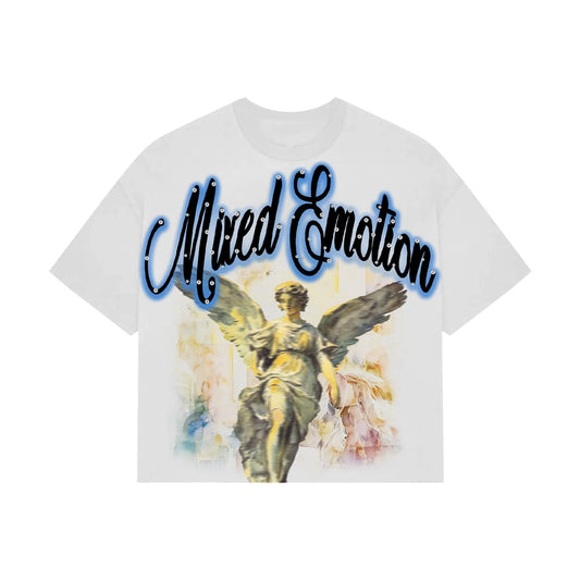 Mixed Emotion Brand White-Blue Shirt