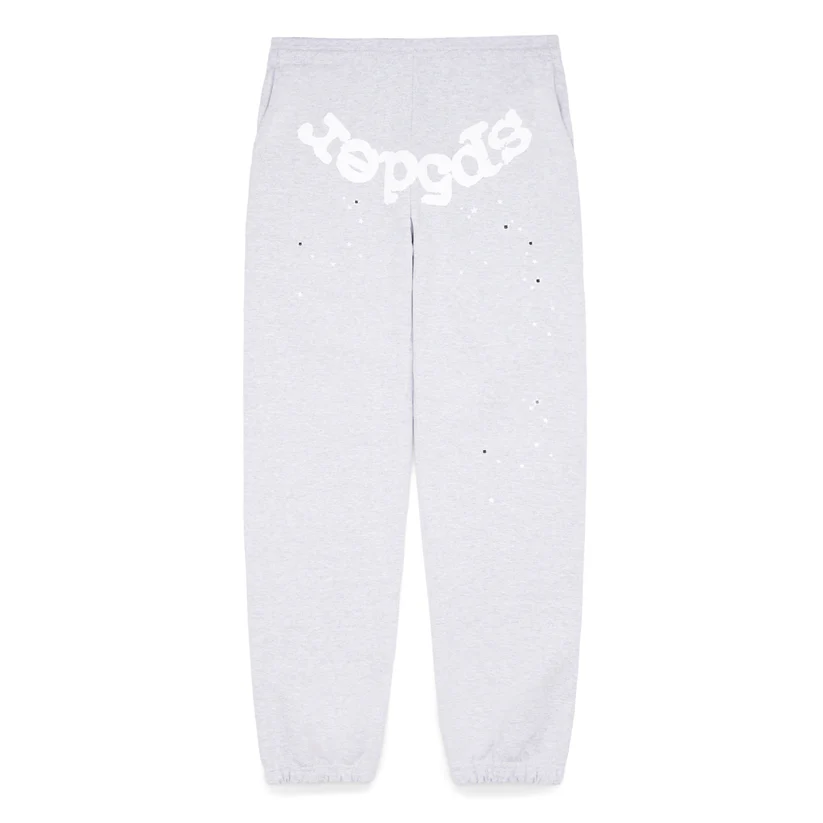 Sp5der Heather Grey Web Sweatpants