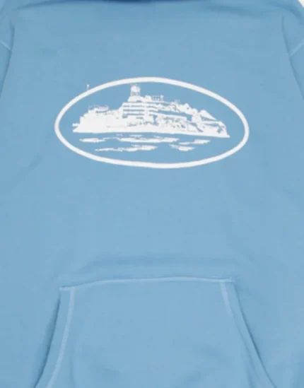 Sweat à capuche Corteiz Alcatraz bleu