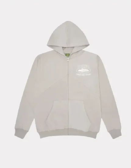 Corteiz – Superior V2 – Sweat à capuche zippé – Gris pierre