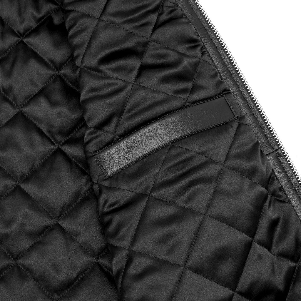 SKYDIVE LEATHER VEST [BLACK]