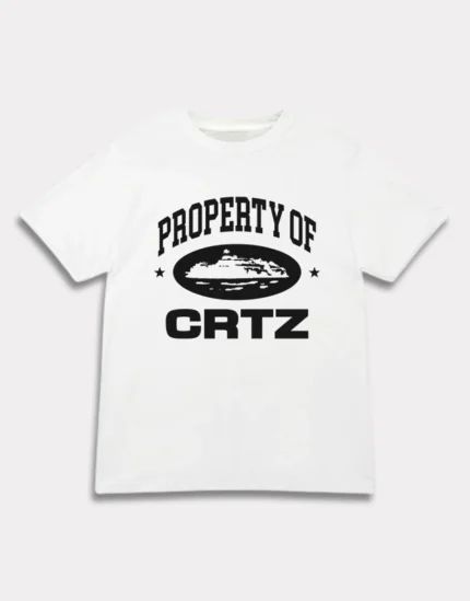Corteiz OG Propriété De Crtz T-Shirt Blanc