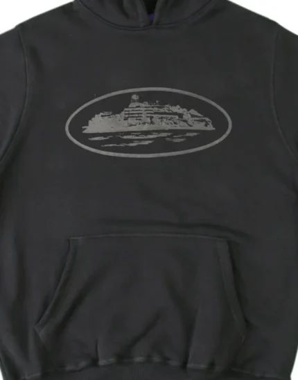 Sweat à capuche Corteiz Alcatraz noir