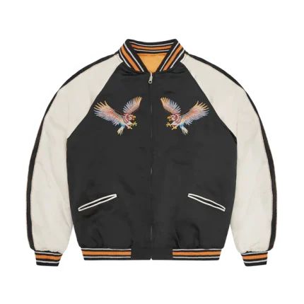 VESTE RÉVERSIBLE CORTEIZ SATIN SOUVENIR NOIR