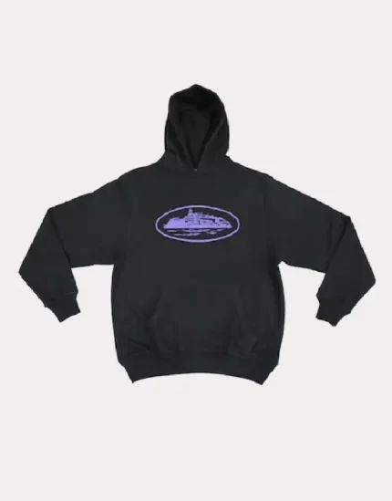 Sweat à capuche Corteiz Alcatraz – Noir/Violet