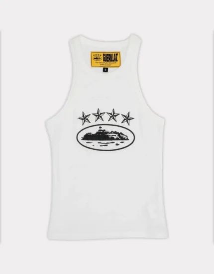 Top Femme Corteiz 4Starz Alcatraz Blanc
