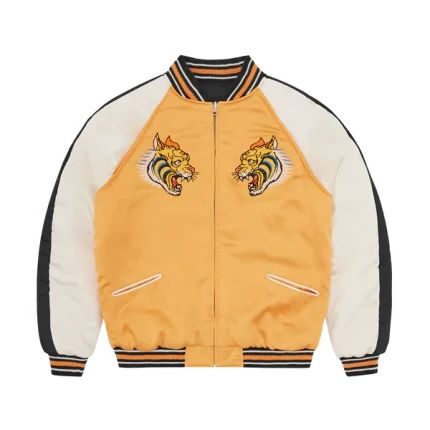 VESTE RÉVERSIBLE CORTEIZ SATIN SOUVENIR JAUNE